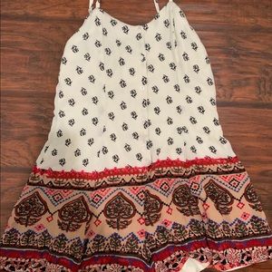 Juniors Tribal Print Jumpsuit